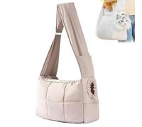 Cozy Dog Carrier Bag, Mini Dog Purse Carrier, Adjustable Dog Sling Carrierm with Safety Buckle, Soft Interior Papoose Bag, for Carry Small Dogs and Cats (Gray)