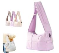 Cozy Dog Carrier Bag, Pet Shoulder Bag, Lightweight Puppies Cat Bags Pets Kennel, Mini Dog Purse Carrier, for Outings (Purple)