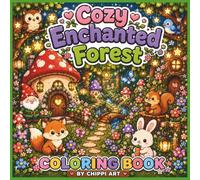 Cozy Enchanted Forest Coloring Book: A Cute and Magical Woodland Coloring Book with Fairies, Forest Animals, Mushrooms, Flowers, and Whimsical Nature Scenes