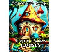 Cozy Fairy Houses coloring book: 55 Cozy fairy houses surrounded by flowers