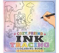 Cozy Freind inc tracking coloring book: Stress Relief & Focus Adult Reverse Coloring Book with Ink Tracking Lines for Mindful Relaxation, Creativity & Anxiety Relief | Single-Sided Pages