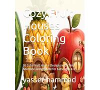 Cozy Fruit Houses Coloring Book: 30 Cute Fruit House Designs with Tiny Animals Living Inside for Kids Ages 4-8