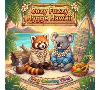 Cozy Fuzzy Hygge Hawaii: Easy Bold Line Coloring Book | Tropical Island Serenity, Luau Nights, Palm Tree Breezes, Beach Bungalows & Plush Animal ... & Creative Gift for Adults, Women & Teens