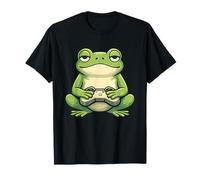 Cozy Gamer Frog Late Night Gaming Humour T-Shirt