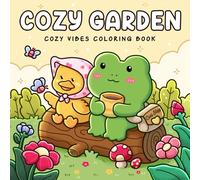 Cozy Garden: Cute Coloring Book Featuring Gardern Nooks with Plants, Flowers, and Cute Animals for Adults and Teens, Bold and Easy Designs for Relaxation