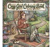 Cozy Girl Coloring Book: Size 8.5*8.5 | Pages 104 | 50 Bold Easy Designs for Stress Relief and Relaxation - Large Print Hygge Scenes for Adults, Teens, and Seniors | Color Test Pages Included