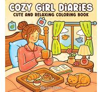 Cozy Girl Diaries Coloring Book for Adults & Teens: Cute and Simple Hygge-Inspired Designs for Women Featuring Peaceful Home and Outdoor Scenes