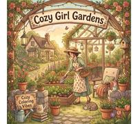 Cozy Girl Gardens: Coloring Book for Stress Relief & Mindfulness | Easy Bold Line Designs of Floral, Botanical, Greenhouse, Cottage Yard & Backyard ... Therapy for Adults & Teens At Home & Anytime
