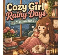 Cozy Girl Rainy Days Coloring Book: Cute Cozy Scenes for Relaxation Featuring Café Moments, Reading Nooks, Baking, Journaling, and Peaceful Everyday Comfort