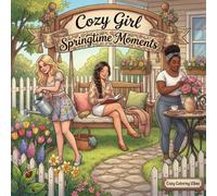 Cozy Girl Springtime Moments: Cute & Fun Relaxing Bold Line Adult Activity Coloring Book | Aesthetic Comfy Hygge Scenes, Floral Meadow Walks, Peaceful ... Haven Art Therapy Gift for Women & Teens