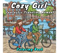 Cozy Girl Traveling Moments Coloring Book for Adults & Teens: Travel-Themed Scenes Around the World, Fantastic Friends, Simple Joys & Girly Moments for Relaxation and Stress Relief (Cozy Girl Series)