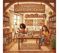 Cozy Girl's Cute Crafts Corner: Hygge Inspired Coloring Book for Adults & Teens | Fun Easy Bold Line Designs of Art Studios, DIY Projects, Knitting, ... Creative Therapy & Screen-Free Self-Care Gift