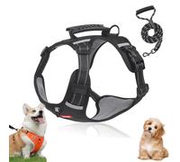 Cozy Harness, Adjustable Harness Small Size Dog, Reflective Adjustable Comfortable Pet Chest, No Pull Breathable Dog Harness for Small Medium Large Dogs (Black,XS)