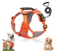 Cozy Harness, Adjustable Harness Small Size Dog, Reflective Adjustable Comfortable Pet Chest, No Pull Breathable Dog Harness for Small Medium Large Dogs (Orange,XS)