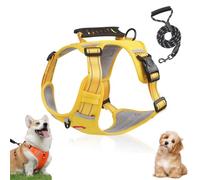 Cozy Harness, Adjustable Harness Small Size Dog, Reflective Adjustable Comfortable Pet Chest, No Pull Breathable Dog Harness for Small Medium Large Dogs (Yellow,XS)