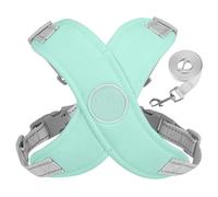 Cozy Harness Harnais respirant et confortable pour chien | détaché | Harnais réfléchissant confortable à mâcher moyen et petit (vert, M)