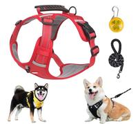Cozy Harness No Pull Dog Harness Without Restraint, with Reflective, for Small Medium Large Dogs (Red,XS)
