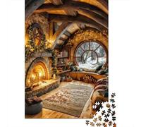 Cozy Hobbit Casse-tête Winter Warmth 1000 Pièces en Papier Recyclé pour Adultes - Activité À La Maison Amusante Et Stimulante, Cadeau pour Fêtes Et Anniversaires 52x38cm/1000pcs