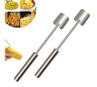 Cozy Home Corn Peeler, Corn Peeler for Corns on the Cob, Long Handle Stainless Steel Stripping Tool Planer Cutter, Serrated Corns Shucker off the Cob Remover (2Pcs)