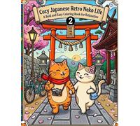 Cozy Japanese Retro Neko Life: A Bold and Easy Coloring Book for Relaxation 2