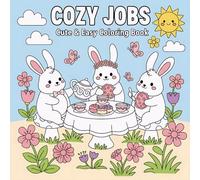 Cozy Jobs Coloring Book for Teens and Adults: Featuring Cute Kawaii Animals Working in Cafes, Flower Shops, and Juice Bars for Relaxation
