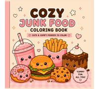 Cozy Junk Food Coloring Book: Cute Snacks & Sweet Treats to Color