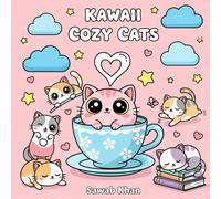 Cozy Kawaii Cats: Adorable Big-Eyed Cats in Cozy Scenes to Color for Fun and Relaxation