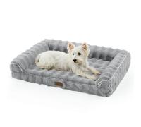 COZY KISS Coussin pour Chien en Similicuir, Lit OrthopéDique pour Grands Chiens, Canapé avec Rembourrage en Mousse à Soutien éLevé Et Housse ImperméAble, AntidéRapant, Doux, Chaud, Lavable, Taille L