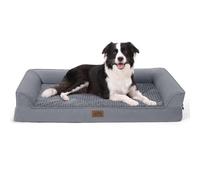 COZY KISS Lit orthopédique pour Chien de très Grande Taille, lit pour Chien de Taille XL, lit en Mousse de Soutien avec Housse Amovible Lavable, Doublure imperméable et Fond antidérapant, Gris