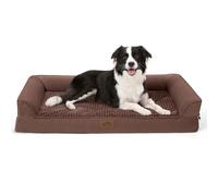 COZY KISS Lit orthopédique pour Chien de très Grande Taille, lit pour Chien de Taille XL, lit en Mousse de Soutien avec Housse Amovible Lavable, Doublure imperméable et Fond antidérapant, Marron