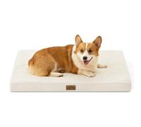 COZY KISS Lit OrthopéDique pour Grands Chiens, Housse Amovible Et Lavable avec Doublure ImperméAble Et Fond AntidéRapant, Lit Rectangulaire en Mousse, Taille L, 91 X 68 X 7,6 Cm, Beige