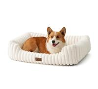 COZY KISS Panier pour Chien, Coussin Orthopédique et Amovible pour Dog, Lit pour Chien avec Doublure Imperméable, Canapé pour Chat Lavable, Ultra Doux, Antidérapant, 89 * 64 * 20cm, Beige