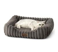 COZY KISS Panier pour Chien, Coussin Orthopédique et Amovible pour Dog, Lit pour Chien avec Doublure Imperméable, Canapé pour Chat Lavable, Ultra Doux, Antidérapant,76 * 58 * 18cm,Gris