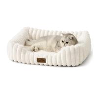 COZY KISS Panier pour Chien, Coussin Orthopédique et Amovible pour Dog, Lit pour Chien avec Doublure Imperméable, Canapé pour Chat Lavable, Ultra Doux, Antidérapant, 76 * 58 * 18cm, Beige