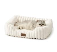 COZY KISS Panier pour Chien et Chat,Coussin Orthopédique et Amovible pour Dog, Lit pour Chien avec Doublure Imperméable, Canapé pour Chat Lavable, Ultra Doux, Antidérapant,64 * 53 * 15cm, Beige