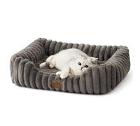 COZY KISS Panier pour Chien et Chat, Coussin Orthopédique et Amovible pour Dog, Lit pour Chien avec Doublure Imperméable, Canapé pour Chat Lavable, Ultra Doux, Antidérapant,64 * 53 * 15cm, Gris
