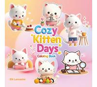 Cozy Kitten Days Coloring Book: 60 Super Cute Cat Scenes for Adults & Teens to Color and Unwind, Happy Daily Moments for Relaxation