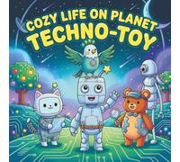 Cozy Life on Planet Techno-Toy: Cute Chibi Robots, Whimsical Gadgets, and Cozy Workshop Scenes Coloring Book for Kids and Adults