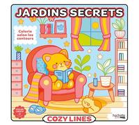 Cozy Lines - Jardins secrets Colorie les zones selon la couleur du contour ! - Marion Blanc - Hachette Heroes - broché - Document jeunesse