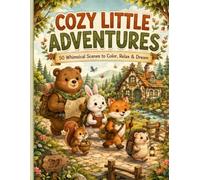 Cozy Little Adventures: 50 Whimsical Scenes to Color, Relax & Dream