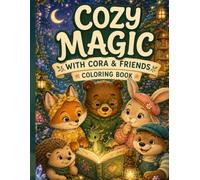 Cozy Magic with Cora & Friends: A Whimsical Coloring Book with 40 Enchanted Adventures, Magical Forests, Secret Libraries, and Adorable Animal Friend