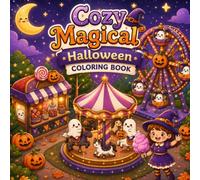 Cozy Magical Halloween Coloring Book: Cute Isometric Coloring Pages Featuring Friendly Little Ghosts, Spooky Houses, Magical Adventures & Halloween Fun