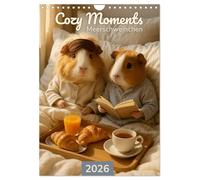 Cozy Moments - Calendrier des cochons d'Inde, Version française (Calendrier mural 2026 DIN A4 portrait), Calendrier CALVENDO mensuel