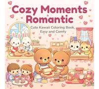 Cozy Moments Romantic: Cute Kawaii Coloring Book, Easy and Comfy | Cute Scenes to Color | Cats, Rabbits, Bears, and Adorable Characters Filled with Love and Tenderness | Adults and Teens