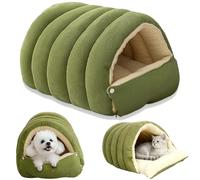Cozy Monster Cat Bed, 2026 New Pet Cave for Indoor Cats Blanket, Winter Warm Cat House, Removable and Washable Dual-Purpose Cat and Small Dog Nests(Green,M:57 * 37 * 28cm)