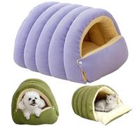 Cozy Monster Cat Bed, 2026 New Pet Cave for Indoor Cats Blanket, Winter Warm Cat House, Removable and Washable Dual-Purpose Cat and Small Dog Nests(Purple,S:45 * 30 * 19cm)