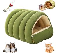 Cozy Monster Cat Bed, Cat Beds for Indoor Cats, Pet Indoor Cave for Cats, Cute Soft Warm Calming Plush Kitten Dog Pet Cave Nest, Warm Caves Nest Sleeping Bed Puppy House for Small Pets (Green,L)