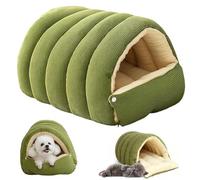Cozy Monster Cat Bed, Pet Cave for Indoor Cats, Soft and Warm Cats House Tent Bed, Removable and Washable Dual-Purpose Cat and Small Dog Nests for Cats,Kittens and Small Dogs (Green,M)