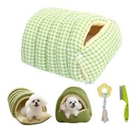 Cozy Monster Cat Bed, Pet Cave for Indoor Cats, Soft Plush Winter Cave House, Pet Sleeping Removable Washable Pad Bags for Pets for Kittens and Small Dogs (E, M)