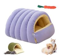 Cozy Monster Cat Bed, Soft and Warm Cats House Tent Bed, Cat Cave Tent with Removable Cushion, Dual-Purpose Dog Nests for Cats, Small Dogs (Purple,L:57 * 37 * 28cm)